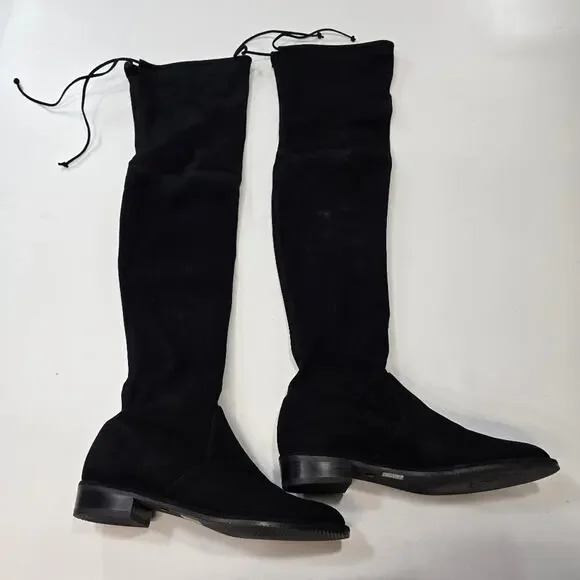 Stuart Weitzman Lowland Boot in Black Suede